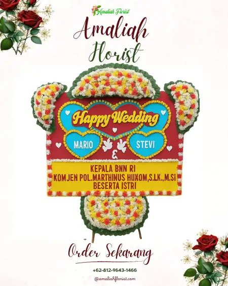 Papan Bunga Pernikahan Wadang